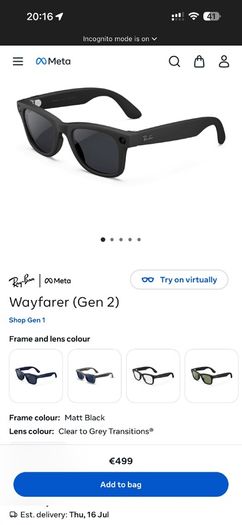 Meta AI smart glasses