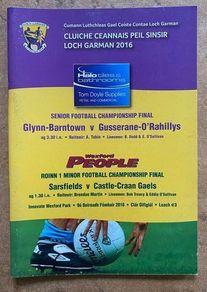 2016 GlynnBarntown v Gusserane O'Rahillys - GAA Wexford Senior Football Championship Final Programme