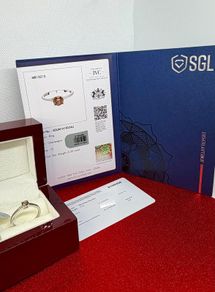 Diamond Rhapsody 950 Platinum SGL Certified Natural Champagne Diamond Solitaire Ring
