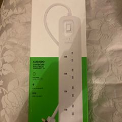 4 Plug surge protector Plugboard - Brand new, still in box.