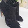 VIA SPIGA black leather suede open-toe high heels Sz 41 (Fit 7-7.5UK) - Rrp 125 (New) Image 10