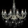 Chandelier with Beads White 12 x E14 Bulbs Image 3