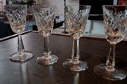 4x O'Brien s Galway crystal wine glasses