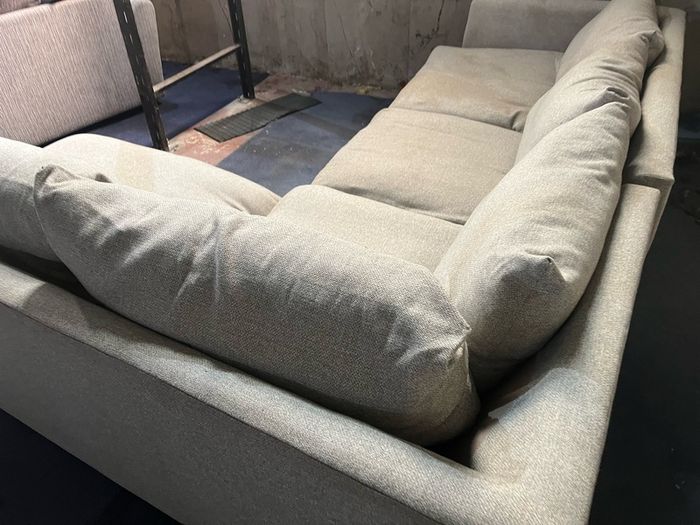 Grey corner sofa set L shaped