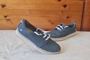 clarks cloudsteppers step glow lace sneakers Size 4.5 eu 37.5 blue canvas in new condition