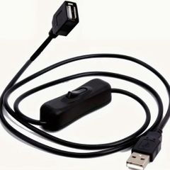 USB Switch Extension Cable 5V Male To Female Extension Cable With Switch For 5V USB Fan LED Strip Light Table Lamp Driving Recorder LED Light. New, unopened.