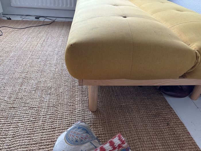 Yellow retro sofa bed