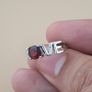 Lot Of 2 925 Silver LOVE Ring With Garnet Gemstone Image 8