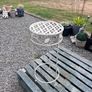Decorative Wrought Iron Plant Stand Side Table (Vintage Style) Image 3