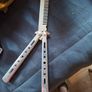Old Penknife and Steel Butterfly Comb for sale as a lot Image 2