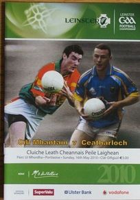 2010 Carlow v Wicklow - GAA Leinster Football Preliminary Round Programme