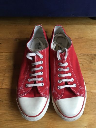 NEXT Baseball Sneakers 41 Two Pairs Canvas Plimsolls    -  with Bonus Funky Insoles