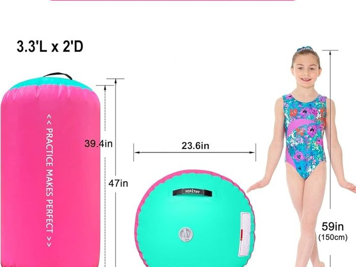 Gymnastics Tumbling Equipment Air Barrel Inflatable Octagon Tumbler Roller Back-bend Trainer Chearleeding Mat Without Pump