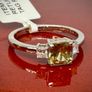 Diamond 950 Platinum AAA Turkizite & Diamond Trilogy Ring Image 5