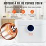 Macerator Pump, 700W, 9600 L/h Flow, 32.8 ft/10 m Head, Macerator Sewerage Sump Pump with 3 Water Inlets for Toilet, Basement, Kitchen, Sink, Shower, Bathtub Waste Water Disposal Upflush Machine Image 2
