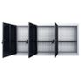 Wall Mounted Tool Cabinet Industrial Style Metal Grey and Black Image 4