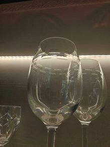 Set of 8 John Rosha very large wine glasses waterford crystal