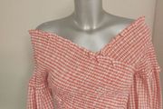 Zara red crop off shoulders blouse UK8 EU36 Postage included