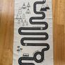 OYOY Kids play mat Adventure Rug 180cm x 70cm roads teepees organic cotton Image 5