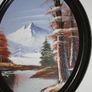 Vintage painted oval picture (33cm x 27cm) Image 8