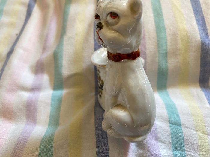 Antique German Crested China / Armorial Souvenir Ware (Match Holder, Vesta Stand, or Toothpick Holder)