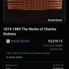 Wexford Catholic - Antique Leatherbound Vellum Calfskin & Clothbound The Works of Charles Dickens' printed 1912  Published in, London. Vintage RARE & Valuable Leather Vintage Antique Collection.