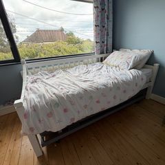 Wooden Single Trundle Bed plus Two Matresses