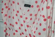 Long dress size 12 Myleene Klass lovely soft pink and red poka dot hard to show colour in photo
