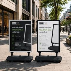2 Poster Stands A1 Weatherproof in Black | Stand Advertising Can Be Used on Both Sides for 2 Posters