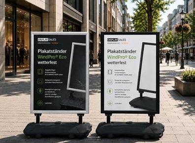 2 Poster Stands A1 Weatherproof in Black | Stand Advertising Can Be Used on Both Sides for 2 Posters