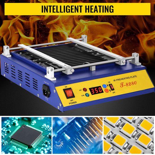 Board Preheater Hot Plate 0-450 Celsius Solder Repair BGA Soldering Rework Station 1600W IR Preheating Oven