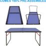 Midsize Folding Ping Pong Table Game Set, Portable Indoor Outdoor Table Tennis Table with 2 Paddles, 3 Balls and Net Image 5
