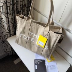 Marc Jacobs Large Canvas Tote Bag Beige