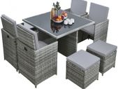 Grey 8 Seater rattan garden furniture sets