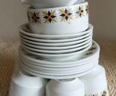 Arklow Pottery Star Dust Pattern 21 Piece Coffee Set