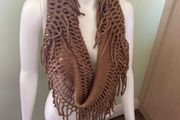 Olive green knitted scarf/snood