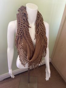Olive green knitted scarf/snood