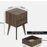 2 Walnut Bedside table lockers Image 2