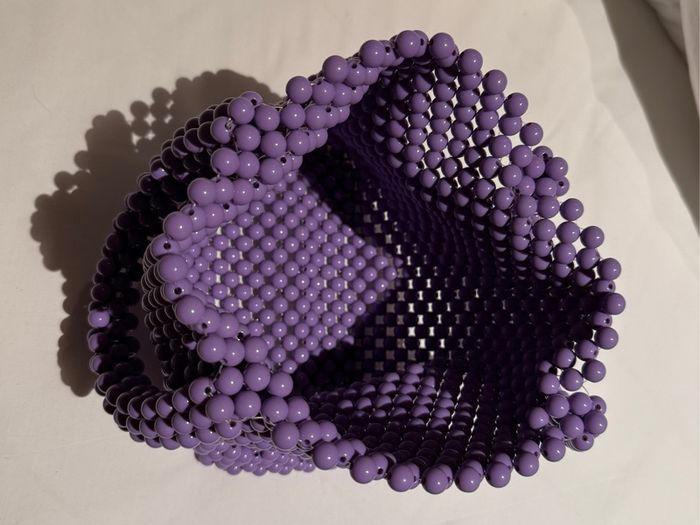 Purple Acrylic Beaded Tote Bag!