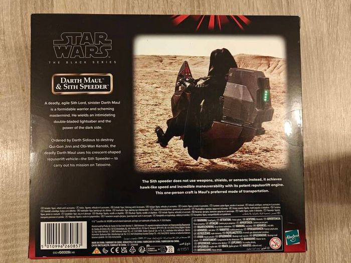 Star Wars The Black Series Darth Maul and Sith Speeder