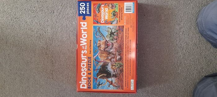 Dinosaur jigsaw and book
