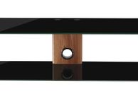 main image for ad Alphason Century 1200 TV Stand - Walnut &amp; Black Glass - ADCE1200-BLK