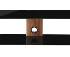 Alphason Century 1200 TV Stand - Walnut & Black Glass - ADCE1200-BLK