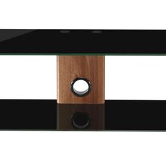Alphason Century 1200 TV Stand - Walnut & Black Glass - ADCE1200-BLK