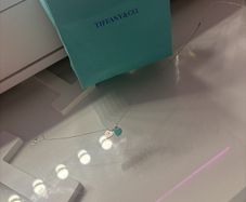 tiffanys blue heart necklace with a diamond