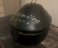 Antique Toleware RNVR Hat Box