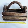 Vintage wooden box magazine holder Elephants relievo sculpture animals Image 6