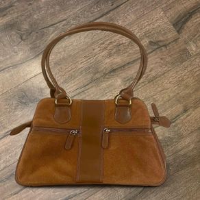 Brown  suede leather bag