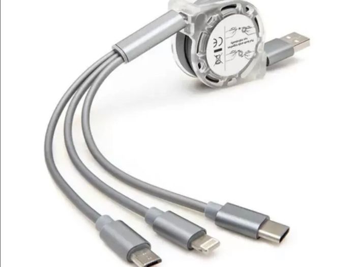 3in1 USB Charger Cable for iPhone X 8 7 11 Type C Galaxy S10 S20 S9 S7 Micro USB