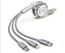 3in1 USB Charger Cable for iPhone X 8 7 11 Type C Galaxy S10 S20 S9 S7 Micro USB
